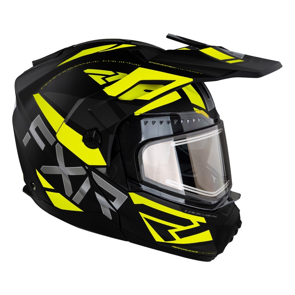 Шлем FXR Maverick X с подогревом ( Black/Hi Vis)