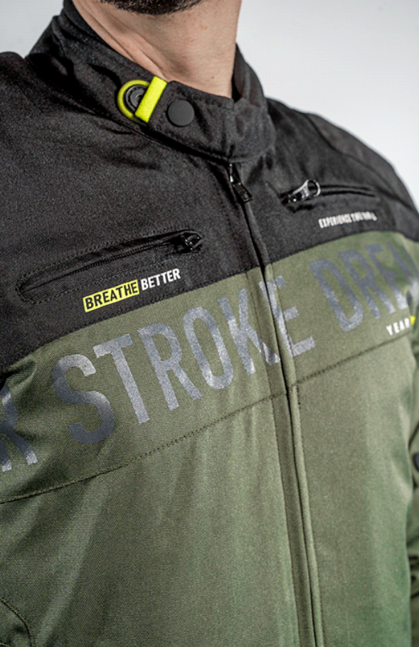 Мотокуртка ткань FSD CHARLIE black/green