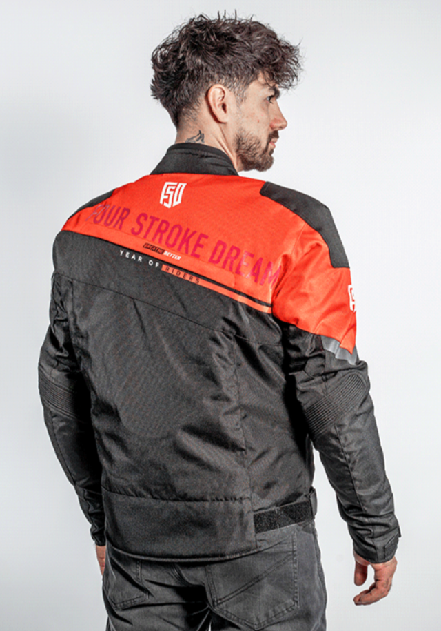 Мотокуртка ткань FSD CHARLIE black/red