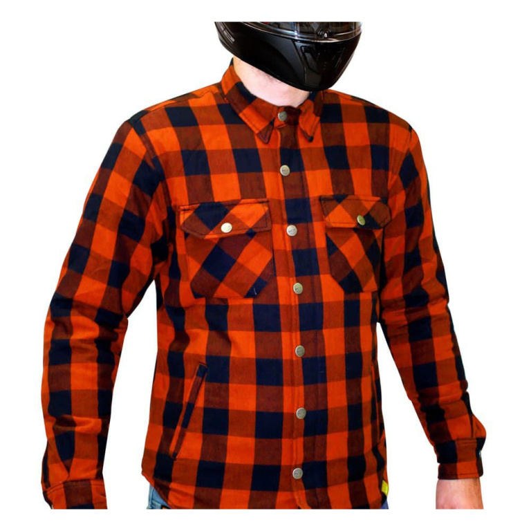 MCP Моторубашка мужская Rebel Full kevlar (черно-оранжевый, L)