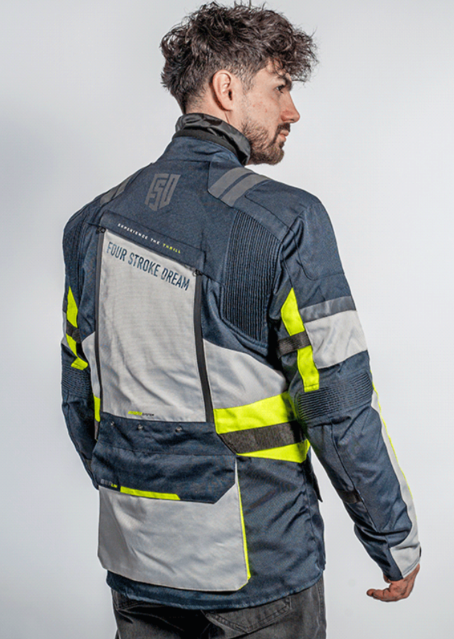 Мотокуртка ткань FSD BERLIN navy/grey