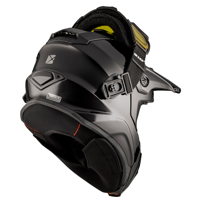 Шлем снегоходный бэккантри CKX TITAN SOLID с очками CKX 210 TACTICAL, черный, S