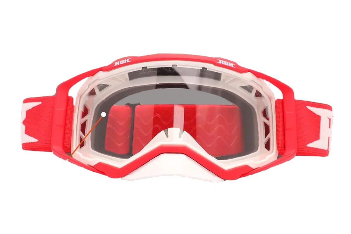 Очки RSX Blast белый/красный/красный;  прозрачное стекло, унив