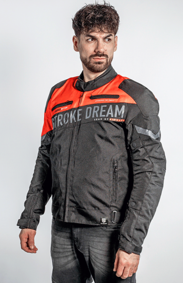 Мотокуртка ткань FSD CHARLIE black/red