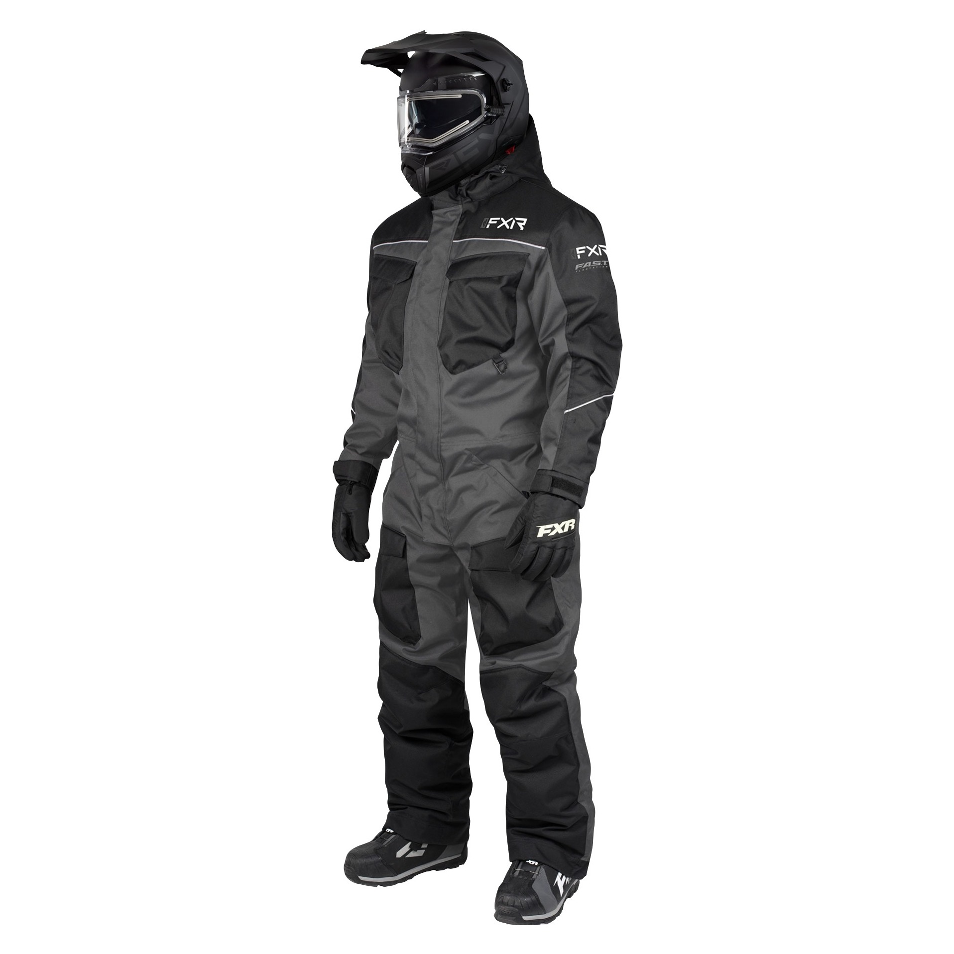 Комбинезон FXR Excursion с утеплителем, взрослые , муж. (Char/Black, 2XL)
