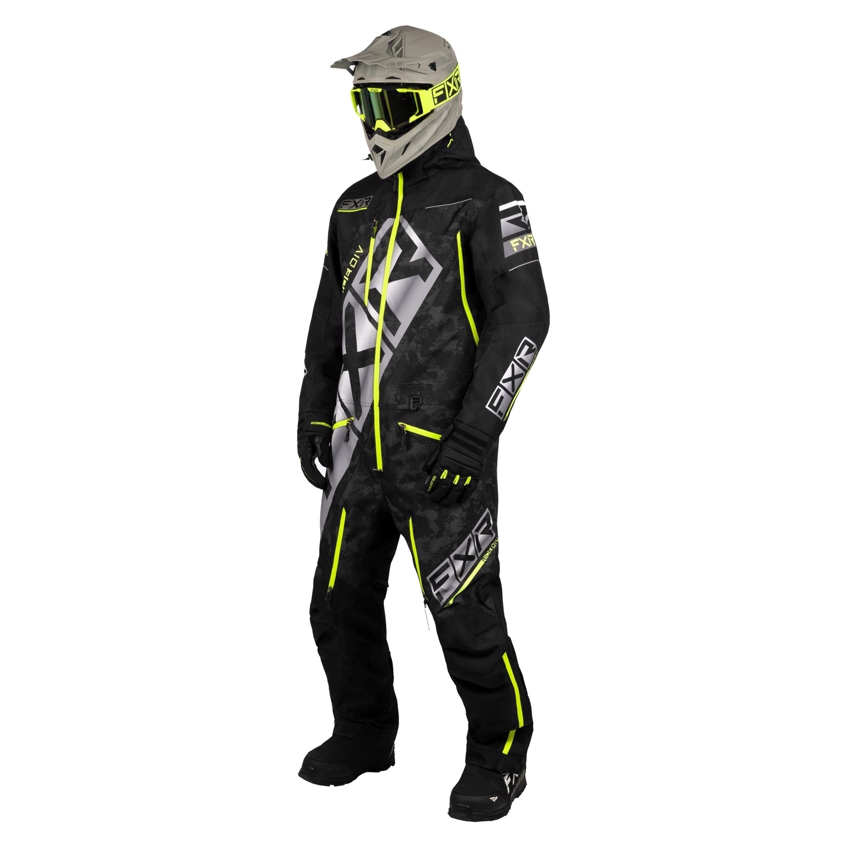Комбинезон FXR CX  без утеплителя  (Black/BlackCamo/Hi Vis, M)