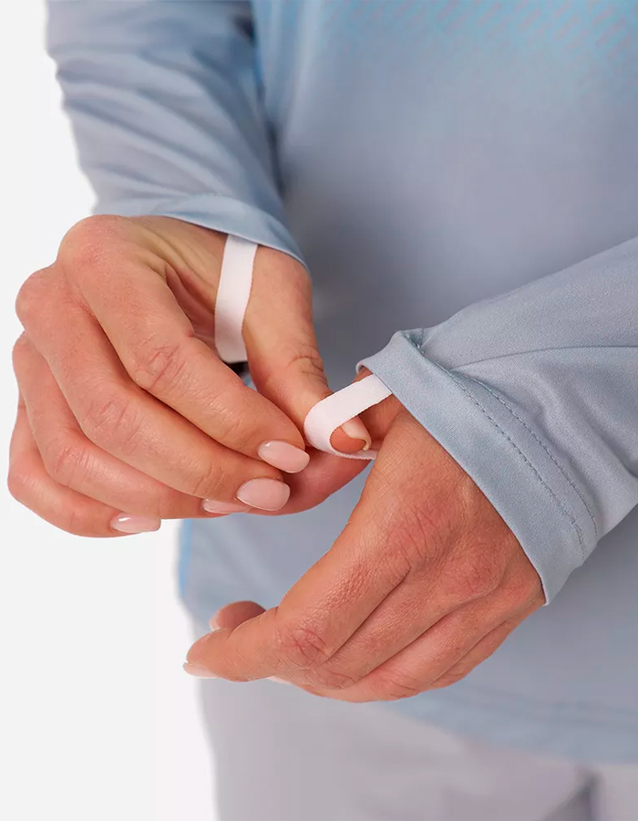 Лонгслив женский Venus Hood W 6621 LightBlue