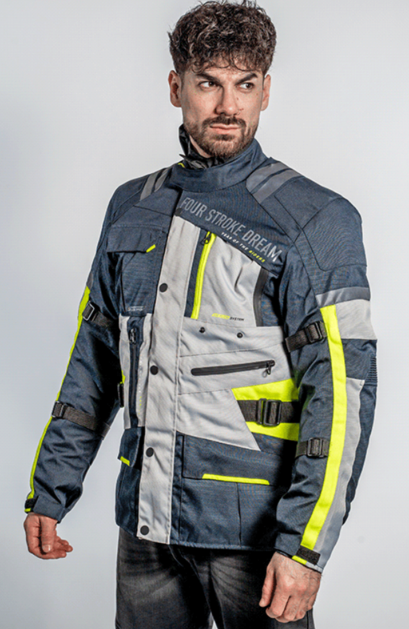 Мотокуртка ткань FSD BERLIN navy/grey