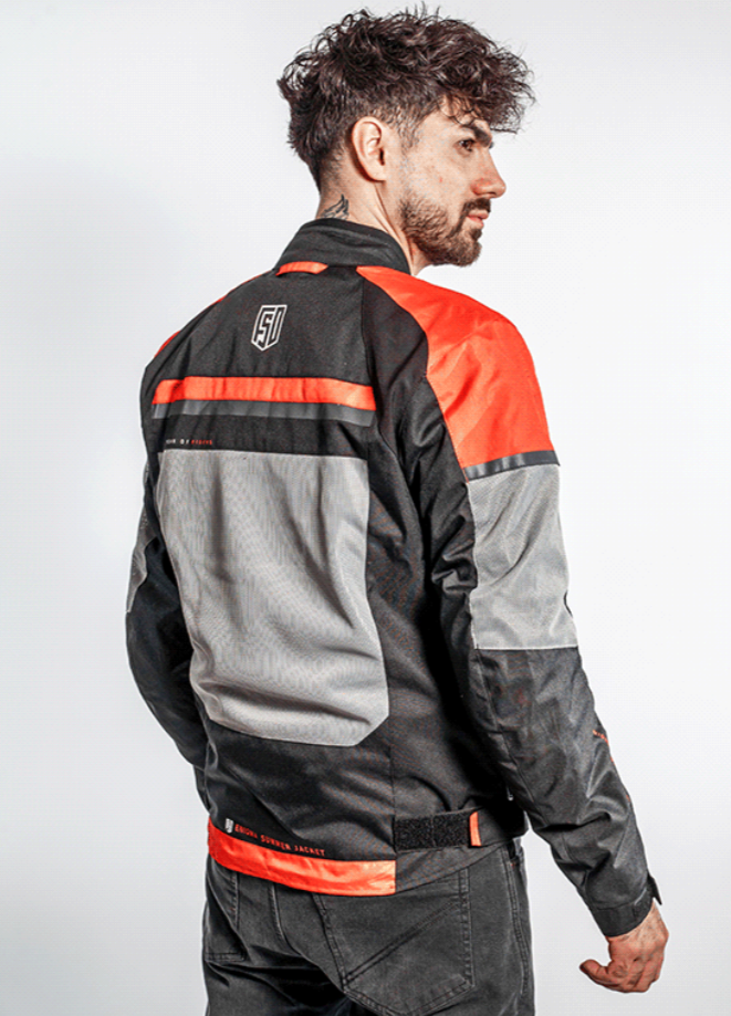 Мотокуртка ткань FSD ENIGMA black/red/grey