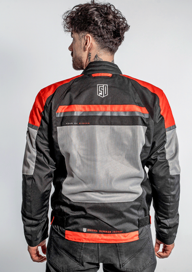 Мотокуртка ткань FSD ENIGMA black/red/grey