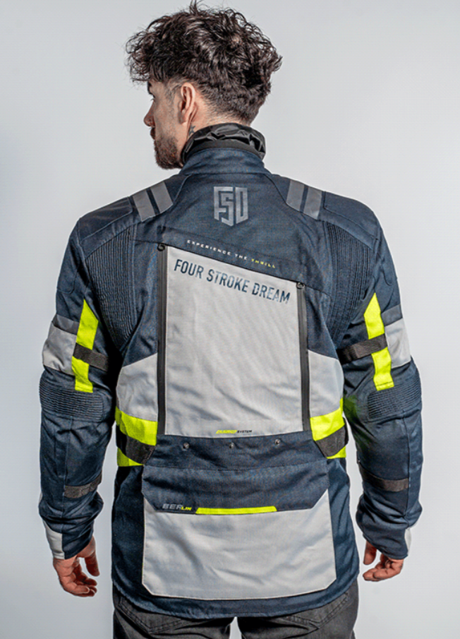 Мотокуртка ткань FSD BERLIN navy/grey