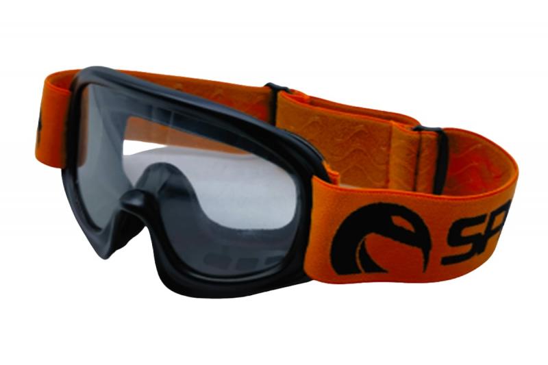 Очки без аутригеров SPARX PIONER, черный-оранжевый, прозрачная линза