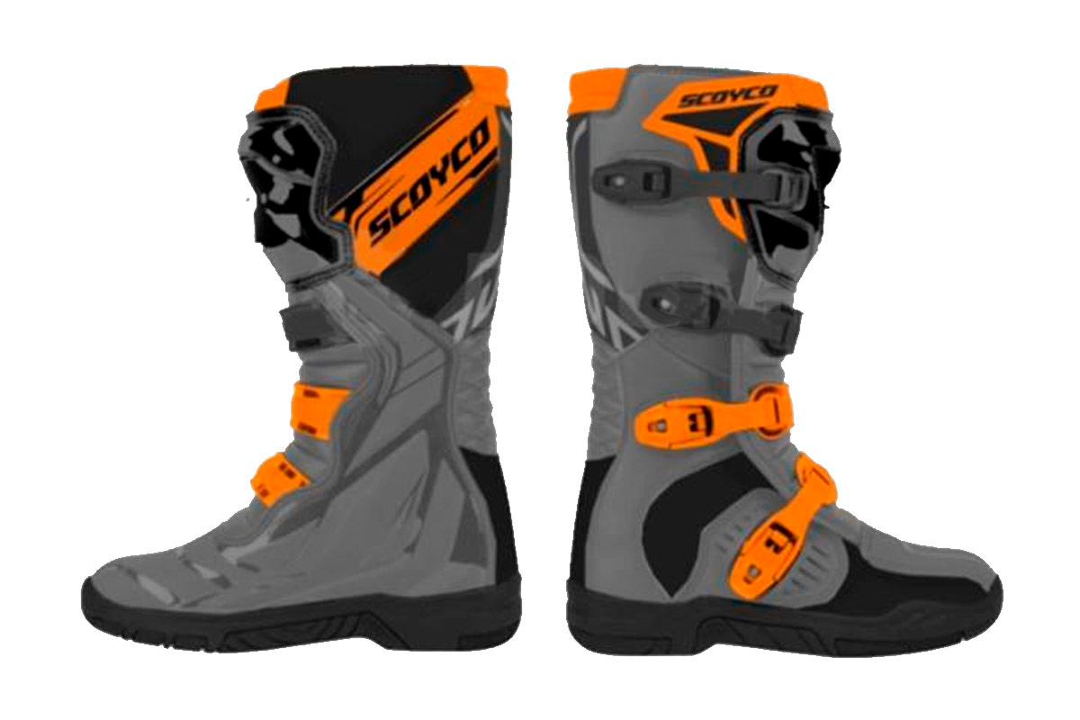 Ботинки, Scoyco, MBM009 TWL edition, серо-оранжевый, 39