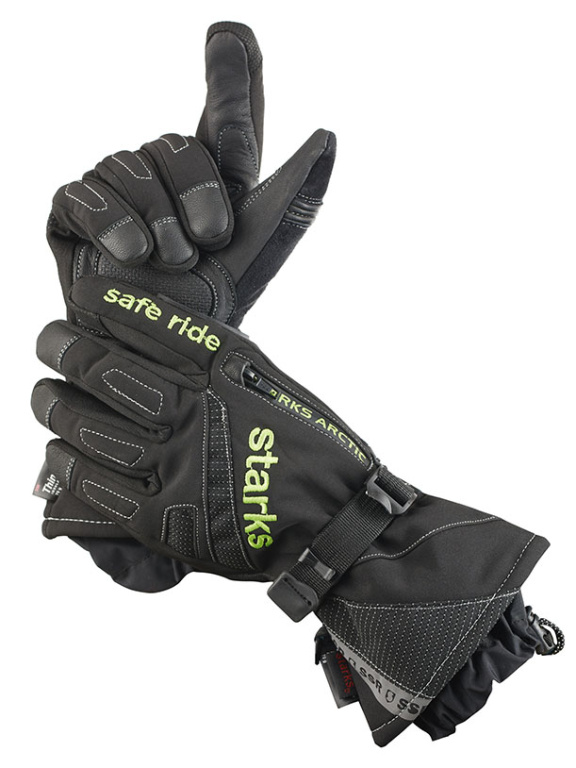 STARKS Перчатки Arctic муж. Черный/Салатовый (М)