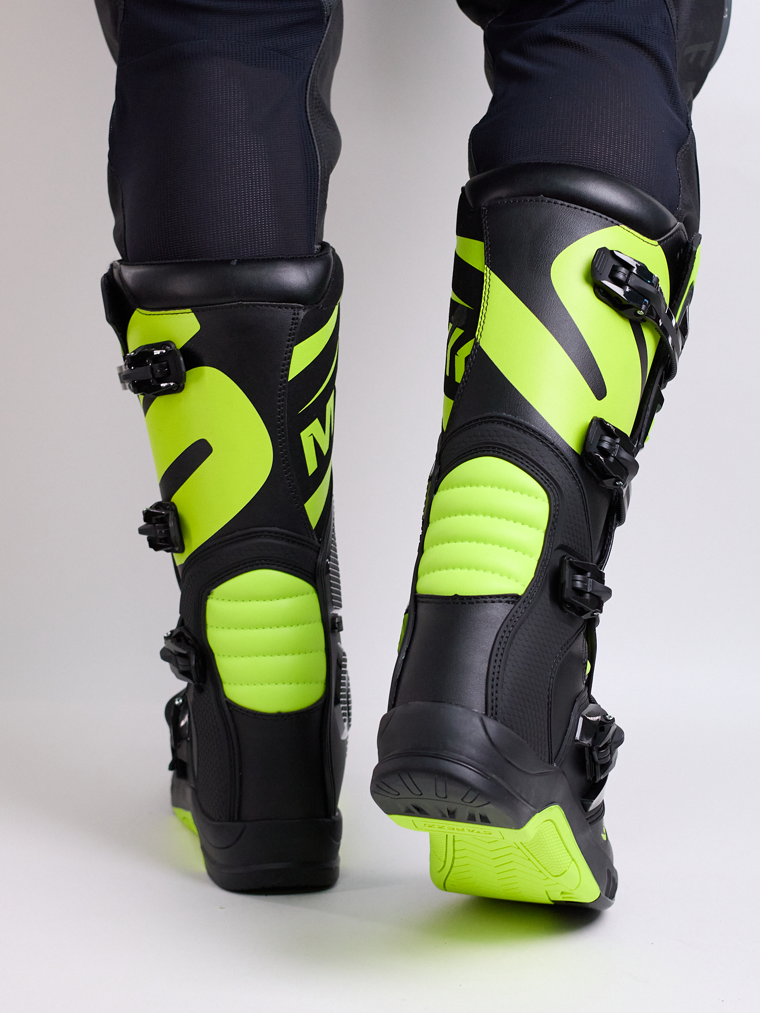 Мотоботы STAREZZI MILANO, BLACK/FLUO YELLOW, 44