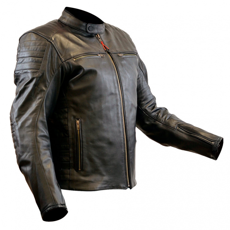 MCP Мотокуртка  мужская кожаная Stripe  (черный S)