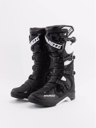 Мотоботы STAREZZI MILANO, BLACK/WHITE, 43