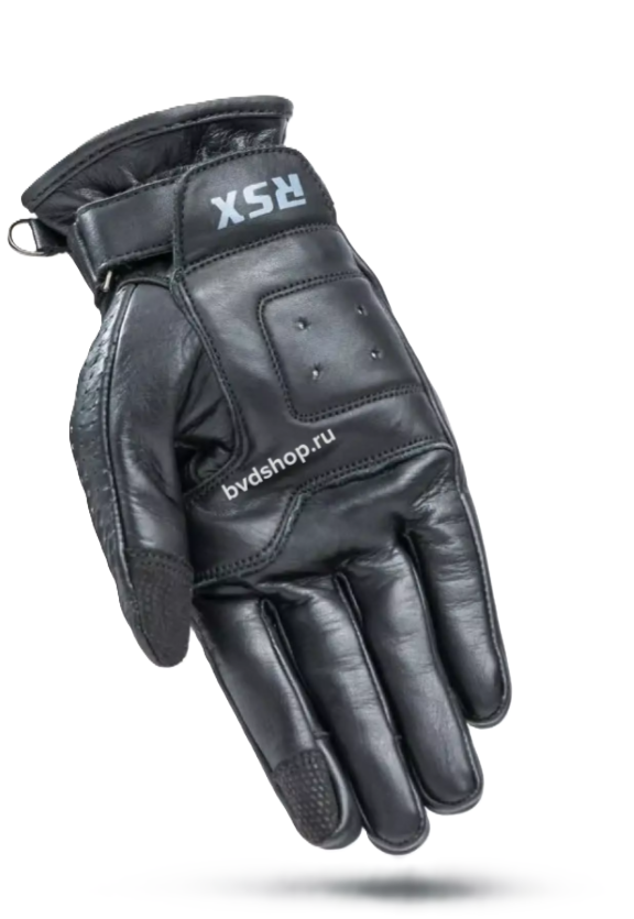 Мотоперчатки кожаные, RSX, GLS-150W, черный, L