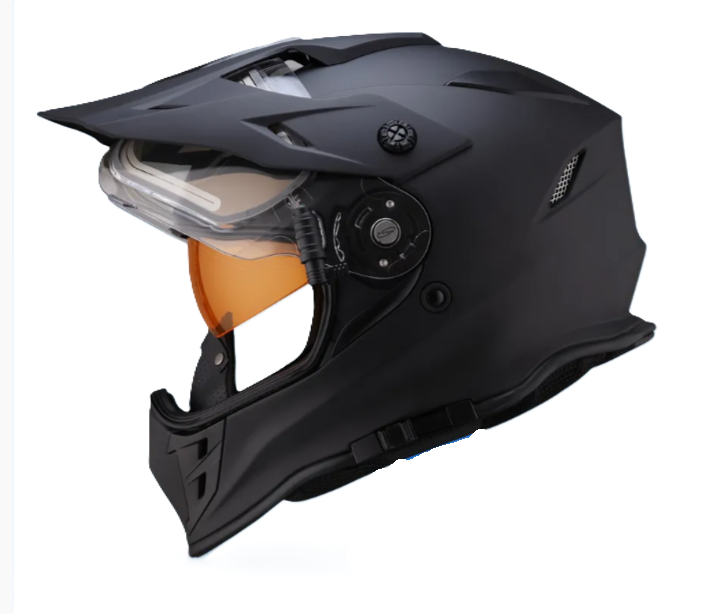 Шлем RSX Iceman (H-331) Winter, черный матовый (очки желтые)